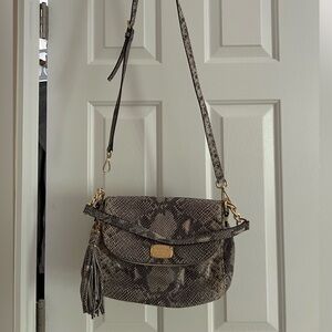 Michael Kors Bedford Snake Print Crossbody Bag